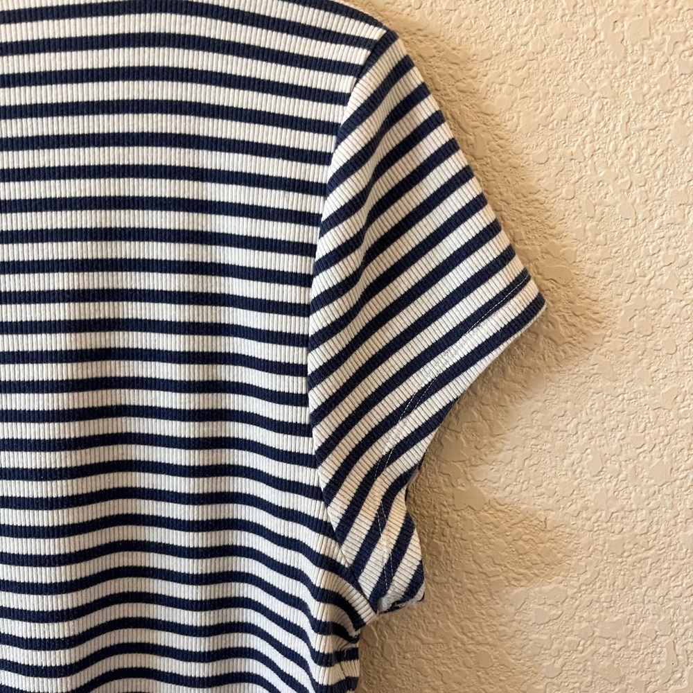 American Eagle Striped Short Sleeve Tee - Navy and White - Picture 7 of 7